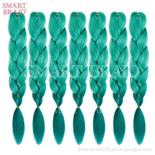 2 Pack Wholesale  Hot Sale Easy Braiding Hair  Pre Stretch Soft Yaki Synthetic Crochet Braid Hair Extension Stretched